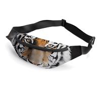 Sac banane à fermeture éclair pour homme et femme - Sac banane tendance avec sangle réglable - Sacs de poitrine de voyage en forme de tigre pour course à pied, randonnée, entraînement, cyclisme