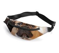 Sac banane à fermeture éclair pour homme et femme - Sac banane tendance élégant avec sangle réglable - Bouledogue français mignon - Sacs de poitrine de voyage pour la course à pied, la randonnée