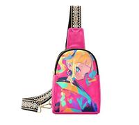 Sac banane à la mode illustration de bande dessinée beauté rouge sac banane mode crossover sacs pour femmes pour voyage, illustration de bande dessinée beauté rouge, 1 taille, Illustration BD Beauté