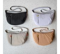 LÄSSIG Sac à langer avec matelas à langer, fixation pour poussette, hydrofuge/GRE Lunua Bum Bag beige