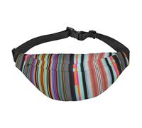 Sac banane à lignes verticales irrégulières pour garçons, grand sac banane de voyage tendance pour le sport, la course, le cyclisme, les voyages, la pêche