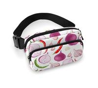 Sac banane à l'oignon, à l'ail, au poivre, pour homme et femme, sac banane pour entraînement, course à pied, voyage avec sangle réglable