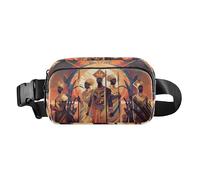 Sac banane à motif de personnages de la tribu indienne, multicolore, Taille unique, Décontracté