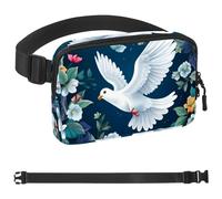 Sac banane à motif de pigeon blanc coloré pour homme et femme, sac banane pour voyage, marche, course, randonnée, cyclisme, Multicolore 08, 1.5x9.0x5.9in/4x23x15cm