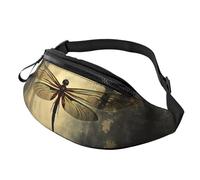 Sac banane à motif éléphant pour homme et femme, sac à bandoulière réglable, adapté pour les voyages, la randonnée, la course à pied, Libellules, Taille unique