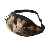 Sac banane à motif éléphant pour homme et femme, sac à bandoulière réglable, adapté pour les voyages, la randonnée, la course à pied, Lapin de Pâques., Taille unique
