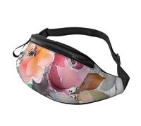 Sac banane à motif floral aquarelle pour homme et femme - Sac banane réglable - Sac banane partout