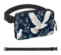 Sac banane à motif floral rose nuit pour homme et femme, sac banane pour voyage, marche, course à pied, randonnée, cyclisme, Multicolore 02, 1.5x9.0x5.9in/4x23x15cm