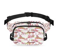Sac banane à motif floral sur le thème du Japon pour femmes, hommes, filles, garçons, enfants, sac banane sacoche pour course à pied, sport, randonnée, couleur, XL, Organiseur de sac