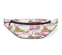 Sac banane à motif floral sur le thème du Japon pour homme, femme, enfant, fille, garçon, sac banane pour sport, randonnée, course à pied, couleur, M, Organiseur de sac
