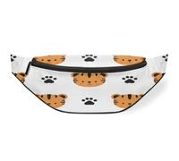 Sac banane à motif tigre mignon pour femmes, hommes, filles, garçons, enfants, sac banane avec imprimé tigre pour voyage, sport, course à pied, couleur, M