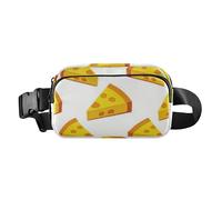 Sac banane à motif triangle jaune de dessin animé pour femmes, hommes, adolescents, sac de poitrine résistant à l'eau avec sangle réglable pour voyage, vacances, course à pied, Fromage triangle jaune