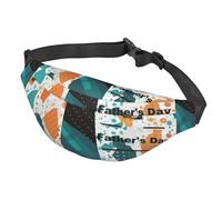 Sac banane à motif tribal pour homme et femme - Imperméable - Avec ceinture réglable - Style décontracté - Pour le sport, la course à pied, le cyclisme, Cravate Fond Fête des Pères, Taille unique