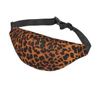 Sac banane à motif tribal pour homme et femme - Imperméable - Avec ceinture réglable - Style décontracté - Pour le sport, la course à pied, le cyclisme, Peau de léopard tacheté, Taille unique
