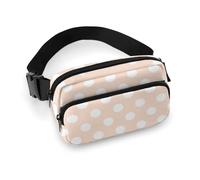 Sac banane à pois pêche clair pour femme, sac banane tendance