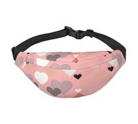 Sac banane abstrait Love Chart pour garçons, grand sac banane de voyage tendance pour le sport, la course, le cyclisme, les voyages, la pêche