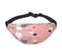 Sac banane abstrait Love Chart pour garçons, grand sac banane de voyage tendance pour le sport, la course, le cyclisme, les voyages, la pêche