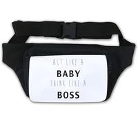 Sac banane « Act Like A Baby Think Like A Boss » Blanc