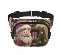 Sac banane amusant avec imprimé de Noël pour homme et femme avec sangle réglable pour voyage, randonnée, cyclisme