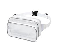 Sac banane anti-statique avec grilles transparentes pour les trajets quotidiens, accessoires de voyage, fournitures d'organisation, organisateur de taille pour électricien, Sac banane 20,3 cm Blanc