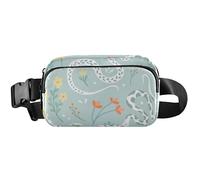 Sac banane anti-vol étanche pour femme Motif serpents mignons Vert 20,3 x 13,5 x 5,8 cm, Jolis serpents verts, 8 x 5.3 x 2.3 inch, Drôle et mignon