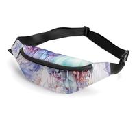 Sac banane aquarelle 3D méduse pour femme et homme Sac banane pour homme Sac banane pour homme Sac banane pour femme Petit sac banane pour femme Style 36 x 15 cm, Style :, 36*15cm