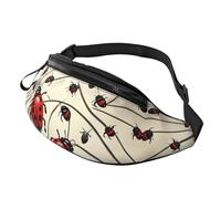 Sac banane Art Ladybug pour homme et femme, léger et réglable, sac banane tendance pour voyage, randonnée, course à pied