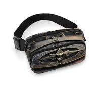 Sac banane au design magique avec boussole et runes nordiques - Pour entraînement, voyage, course décontractée, course à pied, randonnée, cyclisme, boussole nordique - 20 x 13 cm, Magical Design