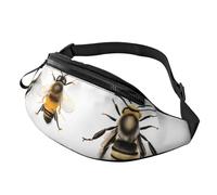 Sac banane avec bandoulière réglable pour homme et femme - Pour voyage, randonnée, course à pied, Funny Bees, Taille unique