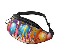 Sac banane avec bandoulière réglable pour homme et femme - Pour voyage, randonnée, course à pied, Happy Birthday., Taille unique