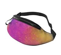 Sac banane avec bandoulière réglable pour homme et femme - Pour voyage, randonnée, course à pied, Lumière étoilée colorée, Taille unique