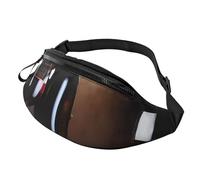 Sac banane avec bandoulière réglable pour homme et femme - Pour voyage, randonnée, course à pied, Verre à vin rouge, Taille unique