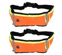 Sac Banane, avec Ceinture réglable et Compartiments séparés, pour Transporter des Objets Pendant la Marche, Les activités de Plein air, matériau Non tissé et Nylon, Ensemble de 2 (Orange)