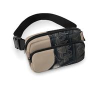 Sac banane avec chapeau noir de cowboy et bottes occidentales pour homme et femme, sac banane réglable décontracté pour voyage, sport, randonnée, blanc, 20,1 x 13 cm, blanc, 7.9x5.1inches