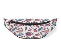 Sac banane avec drapeau américain du 4 juillet pour femmes, hommes, enfants, filles, garçons, sac banane pour voyage, sport, course à pied, couleur, M, Organiseur de sac