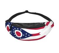 Sac banane avec drapeau de l'État de l'Ohio - Sac banane pour voyage, course à pied, mains libres