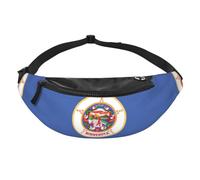Sac banane avec drapeau de l'État du Minnesota - Sac banane pour voyage, course à pied, mains libres