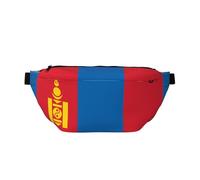 Sac banane avec drapeau mongol pour homme et femme, sac banane résistant à l'eau avec sangle réglable (80-150 cm), sac banane à bandoulière de grande capacité
