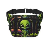 Sac banane avec extension pour homme et femme avec poches zippées Vert, noir, One Size
