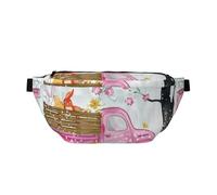 Sac banane avec fleurs colorées dans un vase pour la course à pied, la randonnée, le sport en plein air, la randonnée, sac banane pour homme et femme, multicolore, Taille unique, Sac à dos de