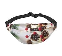 Sac banane avec imprimé de lumières de Noël pour homme et femme | Sac banane avec sangle réglable | Sac banane pour voyage, course à pied, randonnée, multicolore, Taille unique, Sacs à dos Sling