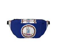 Sac banane avec imprimé drapeau de l'État de Virginie pour femme et homme, grand sac banane pour randonnée, voyage, sac banane facile à transporter