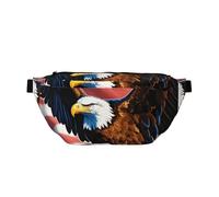 Sac banane avec imprimé drapeau des États-Unis avec sangle réglable pour voyage, course à pied, randonnée