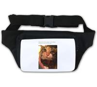 Sac banane avec inscription « Cat sees Christmas Lights for The First Time » - Blanc