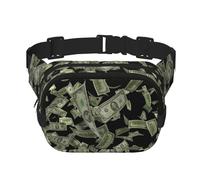 Sac banane avec inscription « Dollar Sign Money » - Avec sangle réglable - Noir, noir, One Size