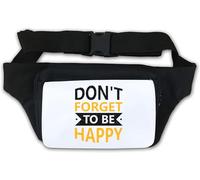 Sac banane avec inscription « Don't Forget to Be Happy Keep Your Chin Up » Blanc