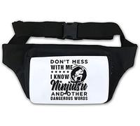 Sac banane avec inscription « Don't Mess with Me I Know Ninjutsu and Other Dangerous Words » Blanc