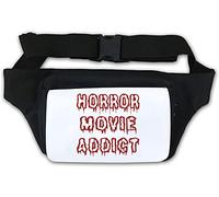 Sac banane avec inscription « Horror Movie Addict » - Blanc