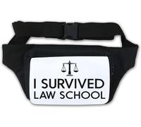 Sac banane avec inscription I Survived Law School Funny Lawyer Graphic Blanc