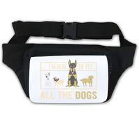 Sac banane avec inscription « I'm here to Pet All The Dogs » Blanc